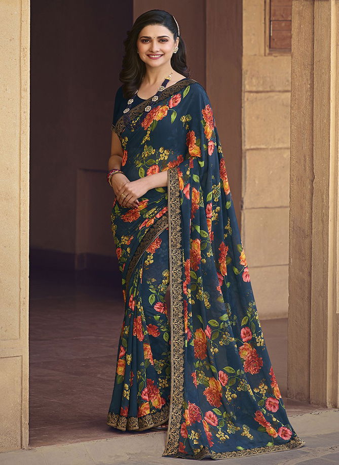 Starwalk 63 Latest Fancy Party Wear Designer Georgette Printed Saree Collection